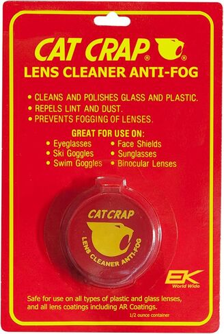 مجموعة العناية بالرش من EK World Wide CatCrap™ - منظف العدسات المضاد للضباب 1 أونصة، وقماش من الألياف الدقيقة ومفك براغي بصري - آمن لجميع العدسات والطلاءات in Kuwait