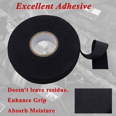 Gun Grip Tape - 1 Inch x 27.34 Yards Black Goon Tape, Water-Resistant Tactical Tape Handle Protector, Non-Slip & Non-Reflective Grip Tape for Pistol Rifle Handgun & Shotguns in Kuwait