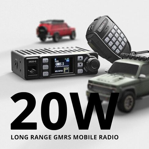 Radioddity DB20-G Mini Mobile Radio 20W GMRS Repeater Capable with Mobile Radio External Speaker in Kuwait