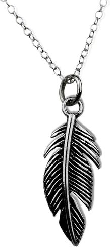 FashionJunkie4Life Sterling Silver Feather Pendant Necklace in Saudi Arabia