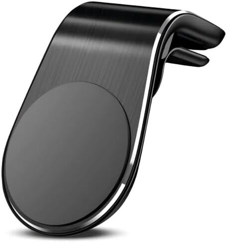 2 PCS Mobile Phone Navigation Magnetic Bracket, L Type 360°Rotatable Phone Mount, Strong Adsorption Air Vent Smaetphone Holder, Universal for Most Cars, Trucks, SUVs (Black) in Kuwait