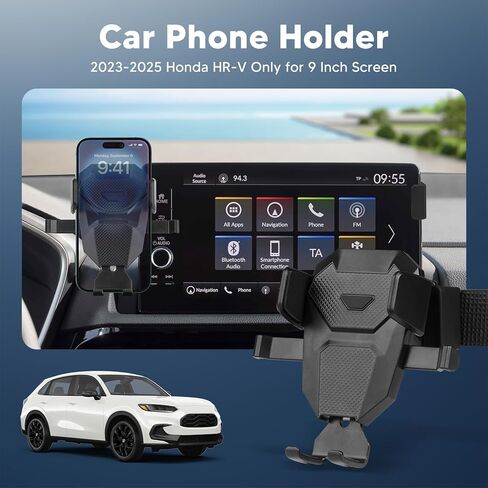 حامل هاتف مناسب لملحقات Honda HR-V 2023-2025، حامل هاتف محمول قابل للتعديل لشاشة 9 بوصات، حامل شاشة تثبيت للهاتف HRV داخلي in Kuwait