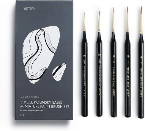 ARTIFY 38 Pieces Paint Brushes, Intermediate Series, Hog Bristle, Horse Hair and Nylon Hairs Art Set Includes a Carrying Canvas Roll, for Acrylic, Oil, Watercolor and Gouache in Saudi Arabia