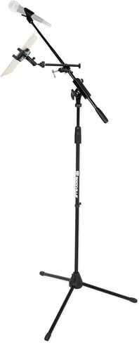 Rockville RVMIC1 V2 Bundle: Pro Tripod Microphone Stand with Telescopic Boom and Metal Joints, iStand 44 Universal Mount for iPad, iPhone, Smartphone and Tablet for Karaoke Studio or Stage Use 2 Items in Kuwait