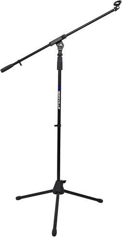 Rockville RVMIC1 V2 Bundle: Pro Tripod Microphone Stand with Telescopic Boom and Metal Joints, iStand 44 Universal Mount for iPad, iPhone, Smartphone and Tablet for Karaoke Studio or Stage Use 2 Items in Kuwait