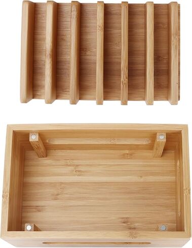 Wooden Charging Station Organizer, Stylish Retro Adjustable Multiple Device Charging Station Rack with Cable Box Organizer for Laptop Tablets Pads Smartphones in Kuwait
