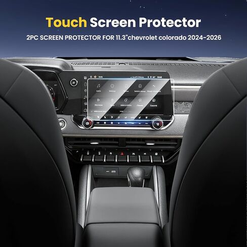 Karltys 2 Pack Screen Protector for 2026-2023 Chevy Colorado ZR2 Z71 /GMC Canyon/Denali /AT4X /Elevation, 11-Inch Touchscreen Tempered Glass Screen Protector for 2025 Chevrolet Colorado Accessories in Kuwait