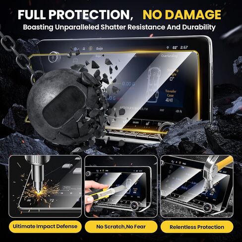 Karltys 2 Pack Screen Protector for 2026-2023 Chevy Colorado ZR2 Z71 /GMC Canyon/Denali /AT4X /Elevation, 11-Inch Touchscreen Tempered Glass Screen Protector for 2025 Chevrolet Colorado Accessories in Kuwait