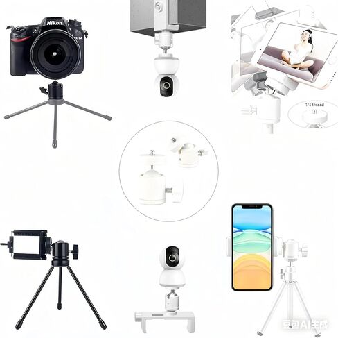 حامل كاميرا أمان بزاوية 90 درجة مع محول رأس كروي 1/4 بوصة، متوافق مع Eufy SoloCam S340/E30/E42، 4G LTE S330، كاميرا PTZ/WYZE، عرض 270 درجة للاستخدام الداخلي والخارجي الشديد in Kuwait