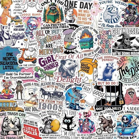 200 PCS Holographic, Waterproof Vinyl Decals for Laptop, Water Bottle, Phone, Journal, Scrapbook, Bumper, Skateboard, Luggage, No Repeats in Kuwait