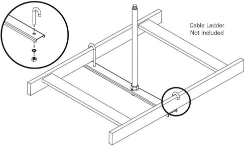 TRIPP LITE Ceiling Center Support Kit 18in Cable Runway Straight 90-Degree in Kuwait