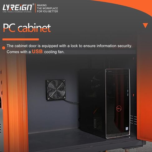 خزانة كمبيوتر صناعية، خزانة كمبيوتر LCD آمنة متنقلة مناسبة لمرآب ورشة عمل CNC، حاوية كمبيوتر صناعي للشاشات حتى 27 بوصة in Kuwait