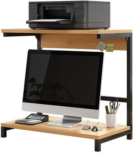 2-Tier Computer Monitor Riser Printer Stand Storage Shelf Monitor Desktop Stand for Printer Desktop Computer Laptops and Monitor in Kuwait