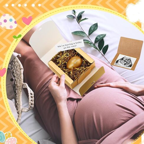 صندوق إعلان الحمل على شكل بيضة من Dinifee، أفكار تكشف عن الحمل، مفاجأة، هدايا إعلان الطفل، طرق ممتعة للإعلان عن الحمل للزوج، وأب المستقبل، والأجداد، والأسرة، والصديق in Saudi Arabia