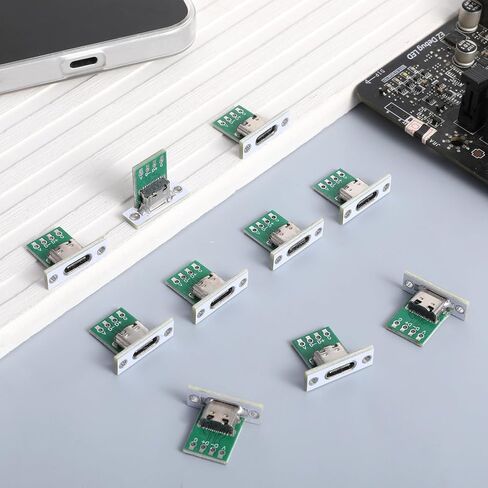 10 قطعة USB C لوحة جبل موصل لتقوم بها بنفسك نوع C أنثى موصل مقبس لوحة بيضاء جبل نوع مع لوحة الكمبيوتر 24pin USB 2.0 Pinout in Kuwait