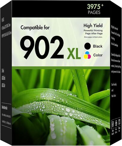 902XL 902 Ink Cartridges Replacement for HP 902 XL Ink Cartridges Combo Pack Work for OfficeJet Pro 6978 6970 6968 6958 6960 6972 Officejet 6950 6962 Printers, 4-Pack (Black/Cyan/Magenta/Yellow) in Kuwait