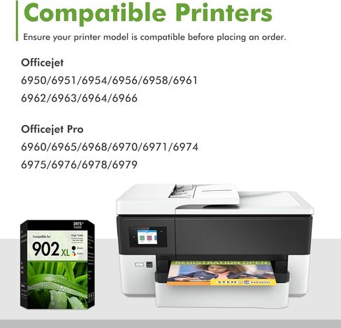 902XL 902 Ink Cartridges Replacement for HP 902 XL Ink Cartridges Combo Pack Work for OfficeJet Pro 6978 6970 6968 6958 6960 6972 Officejet 6950 6962 Printers, 4-Pack (Black/Cyan/Magenta/Yellow) in Kuwait