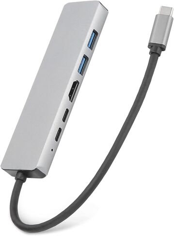 محطة إرساء 6 في 1 من النوع C إلى واجهة الوسائط المتعددة عالية الوضوح 87WPD RJ45 USB3.1 4K محول محطة الإرساء in Kuwait
