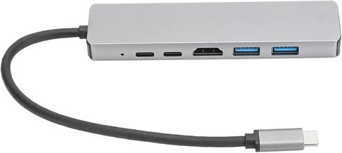 محطة إرساء 6 في 1 من النوع C إلى واجهة الوسائط المتعددة عالية الوضوح 87WPD RJ45 USB3.1 4K محول محطة الإرساء in Kuwait