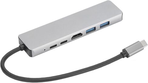 محطة إرساء 6 في 1 من النوع C إلى واجهة الوسائط المتعددة عالية الوضوح 87WPD RJ45 USB3.1 4K محول محطة الإرساء in Kuwait