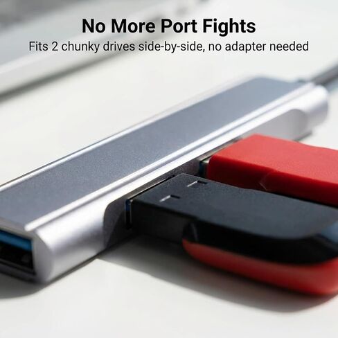 موزع USB 3.0 بـ 4 منافذ، تصميم قابس مباشر نحيف للغاية، نقل بيانات عالي السرعة بسرعة 5 جيجابت في الثانية، متوافق مع أجهزة الكمبيوتر المحمول وسطح المكتب in Kuwait