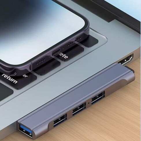موزع USB 3.0 بـ 4 منافذ، تصميم قابس مباشر نحيف للغاية، نقل بيانات عالي السرعة بسرعة 5 جيجابت في الثانية، متوافق مع أجهزة الكمبيوتر المحمول وسطح المكتب in Kuwait