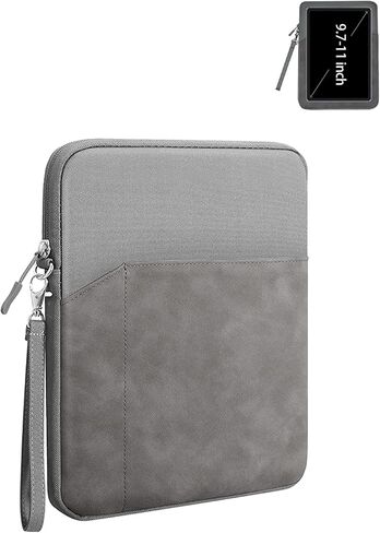 Tablet Sleeve Case 10–11 Inch, WUNIAK 360° Protective Splash-Resistant Carrying Bag for iPad, Tablet Computer, E-Reader & Drawing Tablet,Dark Gray. in Kuwait