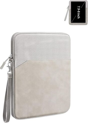 Tablet Sleeve Case 8–9 Inch, WUNIAK 360° Protective Splash-Resistant Carrying Bag for iPad, Tablet Computer, E-Reader & Drawing Tablet，Light Grey. in Kuwait