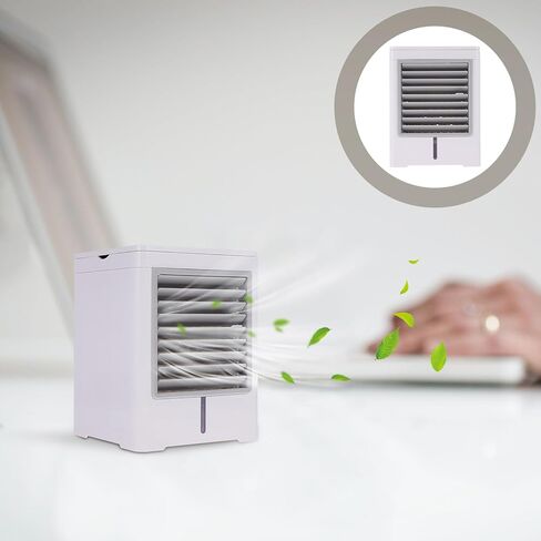 Homoyoyo Portable Mini USB Air Cooler Fan Compact Desktop Cooling Device for Home Office Travel with Quiet Operation and Adjustable Speeds in Kuwait