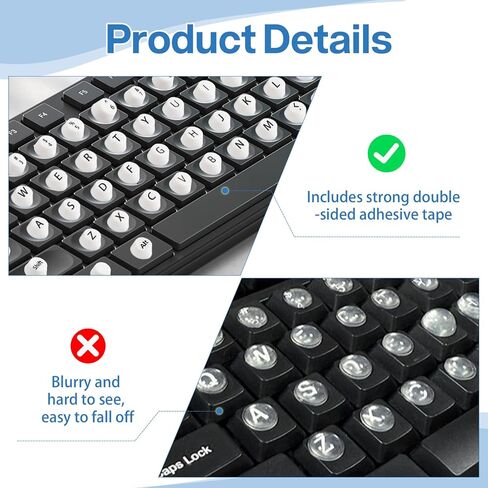 64 Pcs Keyboard Stickers for Long Nails, Nail Art Typing Raised Keyboard Silicone Keycaps, Soft Silicone Bubbles Keyboard with Letters Perfect for Remote Workers with Passion for Nail Art in Kuwait