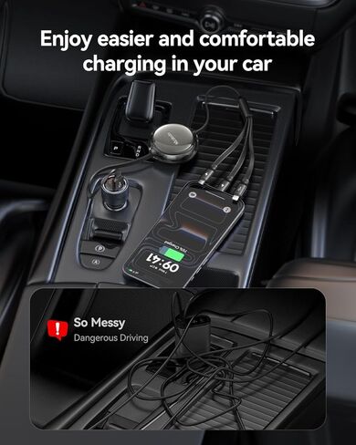 كابل شاحن متعدد mcdodo 3 في 1 كابل شحن USB قابل للسحب مع منافذ Lightning/Type C/Micro USB، سلك شاحن USB بطول 4FT قابل للتعديل لأجهزة iPhone/iPad/Galaxy/الأجهزة اللوحية والمزيد in Kuwait