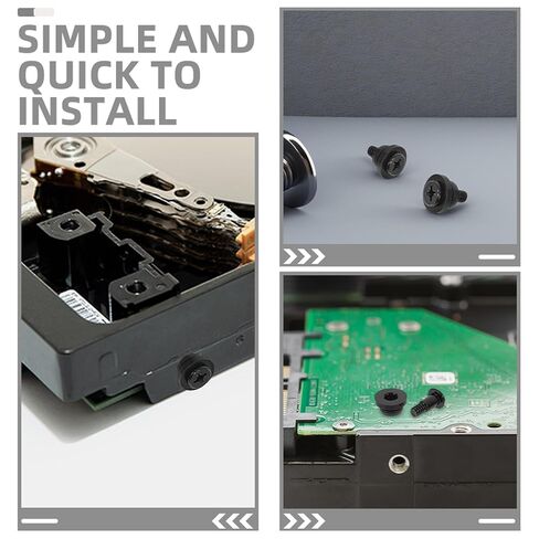 Operitacx 100pcs Hard Drive Shock Absorption Screws and Mounting Bolts for 3.5 Inch SSD HDD, PC Computer Replacement Screws for Hard Drive Stabilization and Vibration Reduction in Kuwait
