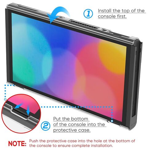 ملحقات Switch OLED، مجموعة حافظة لوحدة تحكم Nintendo Switch OLED، مجموعة FYOUNG 16 في 1: حقيبة حمل، غطاء واقٍ، مقبض لجهاز Joycon - أسود in Kuwait