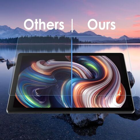 واقي شاشة متوافق مع جهاز Evermyth Tablet 10"، قطعتان بديلتان من طبقة الزجاج المقسى بصلابة 9H، وأغشية مضادة لبصمات الأصابع ومضادة للوهج in Kuwait