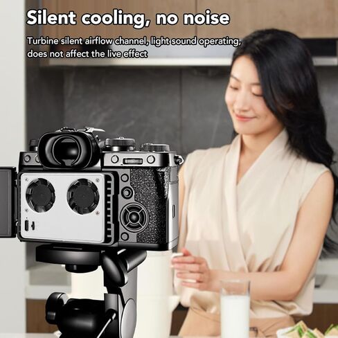 FS 01 Camera Cooling Fan for A7M4, ZVE1, A6700, A7C2, ZV E10, ZV1, for for R6, R7, Camera External Cooling System with Smart Temperature Control, Silent Cooling in Kuwait