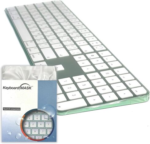 غطاء لوحة المفاتيح KeyboardMask بلمسة نهائية غير لامعة متوافق مع لوحة المفاتيح السحرية اللاسلكية iMac Apple لعام 2021 مع واقي رقمي، 0.12 مم رفيع للغاية ومغطى بالكامل وقابل للمسح ومضاد للغبار in Kuwait