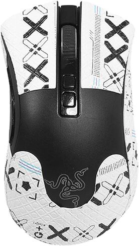 NOUKAJU Mouse Grip Tape Full Coverage for Razer DeathAdder Essential Gaming Mouse, Mouse Anti Slip Grip Tape,Self-Adhesive PreCut Sweat-Resistant Professional Mice Upgrade Kit(White) in Kuwait