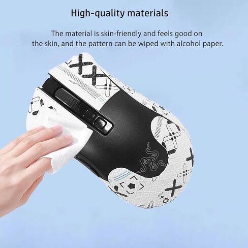 NOUKAJU Mouse Grip Tape Full Coverage for Razer DeathAdder Essential Gaming Mouse, Mouse Anti Slip Grip Tape,Self-Adhesive PreCut Sweat-Resistant Professional Mice Upgrade Kit(White) in Kuwait