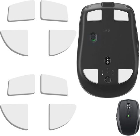 2 Sets MX Anywhere 2S Ice Mouse Skates, PTFE Replacement Feet Compatible with Logitech MX Anywhere 2/ 2S Wireless Mouse, Smooth Durable Upgrade Skates Pad (0.7mm/White) in Kuwait