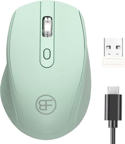 Rechargeable Wireless Dual-Mode Mouse, 2.4G + Bluetooth Portable Ergonomic Computer Mouse, Dual-Mode Connection, Stable and Smooth Performance, Low Latency, Suitable for laptops/iPads/desktops in Kuwait