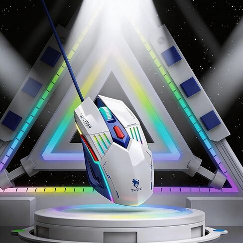 【 Mouse Macro Shortcut Key - Plug and Play 】 2026 New Wired Gaming High-Performance Mechanical Mouse-Mouse Lights up-USB Connection is Convenient-59 Inch Cable Length - Built-in Scroll Wheel Function in Kuwait