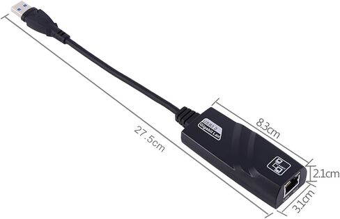 محول USB 3.0 إلى إيثرنت، محول شبكة USB A إلى RJ45 Gigabit لأجهزة الكمبيوتر المحمولة القديمة والكمبيوتر الشخصي وسطح المكتب، يدعم 10/100/1000 ميجابت في الثانية، بدون سائق in Kuwait