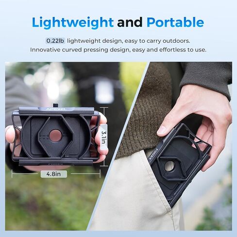 Telescope Phone Adapter, Upgraded Rotatable 360° Binocular Photo Adapter for Android & iPhone,Smartphone Holder Mount for Telescope,Monocular,Binocular,Spotting Scope,Microscope with Bluetooth Shutter in Kuwait