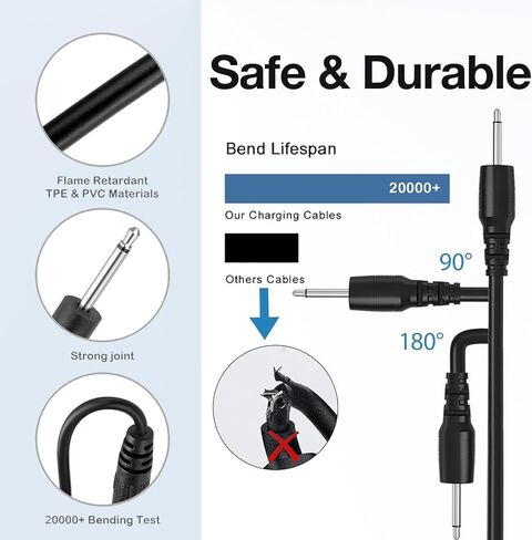 5V 2A Vibrating Charger USB A to DC 2.5mm Fast Charging Cable for Vibrating Massager, Toys, Beauty Devices, Lights, Fans, Speakers Replacement DC Charging Cord Power Adapter Charger Cable 3.3ft in Kuwait