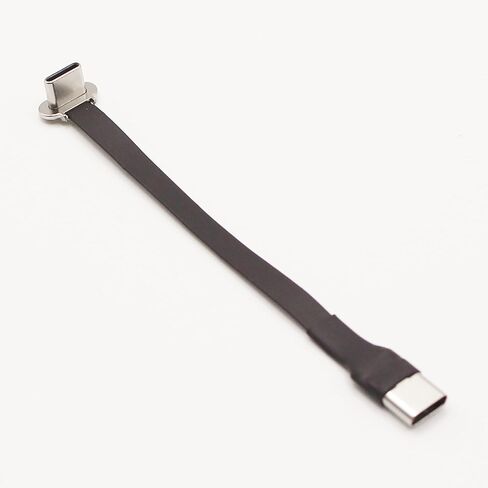 كابل تمديد مسطح USB C بزاوية يمنى 90 درجة USB C ذكر إلى أنثى سلك بيانات شحن سريع للهاتف بنوك الطاقة (3.9 بوصة/100 مم) in Kuwait
