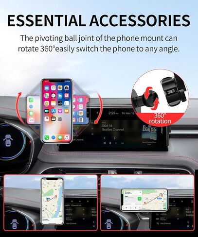 حامل هاتف السيارة لملحقات Genesis G70 2022-2025، مشبك ثابت للشاشة مقاس 10.25 بوصة، حامل هاتف يدور 360 درجة متوافق مع MagSafe، حامل الهاتف الخلوي لا يؤثر على فتحة التهوية in Kuwait