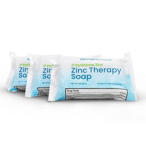 Dermaharmony Pyrithione Zinc (ZnP) صابون العلاج 4 أوقية - 3 عبوات - للزهم والقشرة in Kuwait