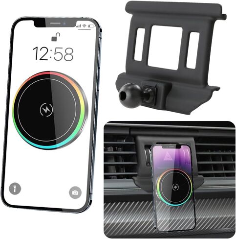 Car Magnetic Phone Mount for Audi Q5 SQ5 2018 2019 2020 2021 2022 2023 2024 Auto Interior Accessories Best Cellphone Holder Fast 15W Wireless Charger Cell Phones Charging Screen Stand Accessory in Kuwait
