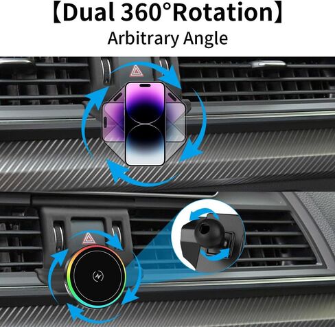 Car Magnetic Phone Mount for Audi Q5 SQ5 2018 2019 2020 2021 2022 2023 2024 Auto Interior Accessories Best Cellphone Holder Fast 15W Wireless Charger Cell Phones Charging Screen Stand Accessory in Kuwait