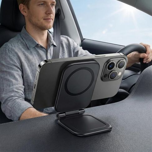 Magnetic Phone Holder for Car Mount with Ultra Strong Suction Cup, Adjustable Foldable Car Phone Holder,Compatible with iPhone 17 16 15 14 13 12 Pro Max, Samsung & Android in Kuwait